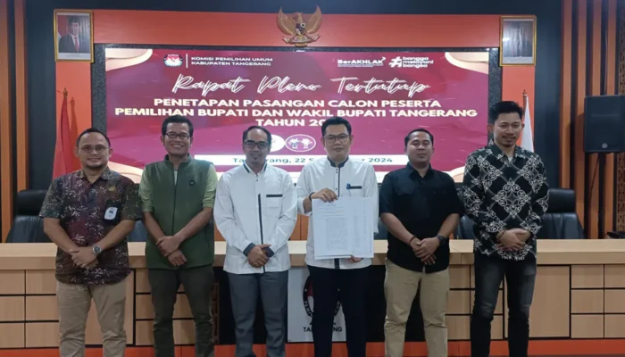 KPU Kabupaten Tangerang Tetapkan Maesyal Rasyid-Intan Nurul Hikmah Resmi Jadi Calon Bupati dan Wakil Bupati Tangerang di Pilkada 2024