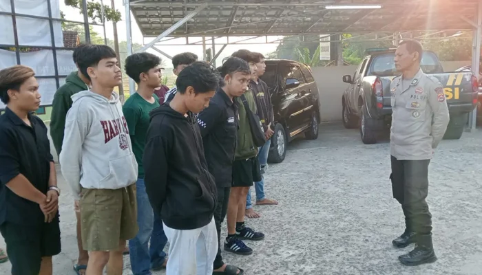 Terlibat Aksi Balap Liar, 10 Remaja Diamankan Polsek Cibadak Lengkap dengan Kendaraan di Jalan Raya Rangkasbitung–Pandeglang 