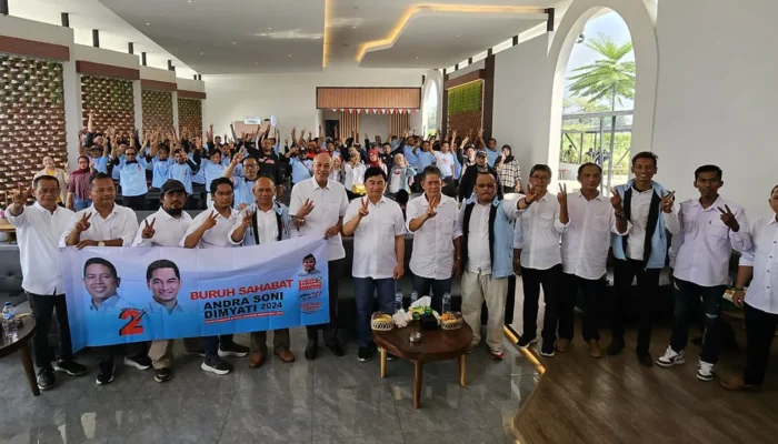 Tak Main-Main Buruh Sahabat Andra Soni-Dimyati Beri Target Suara Segini