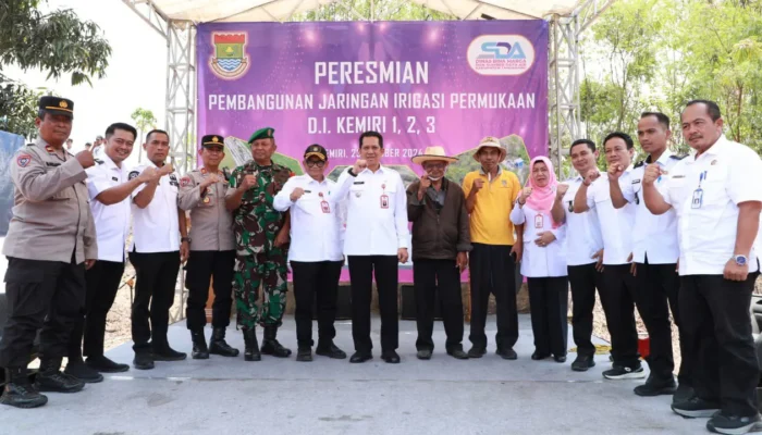Jaringan Irigasi Permukaan di Kecamatan Kemiri Diresmikan, Pj Bupati: Jaga Ketersediaan Air Saat-saat Kritis