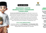 Buruan Daftar! Beasiswa Santri BAZNAS Kota Tangerang 2024 Melalui Pengajuan Kolektif