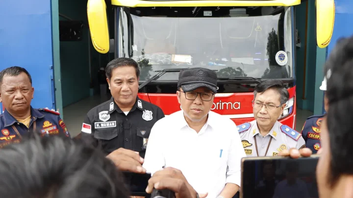 Dishub Kabupaten Tangerang Ramp Check Angkutan Mudik Selama 3 Hari ke Depan