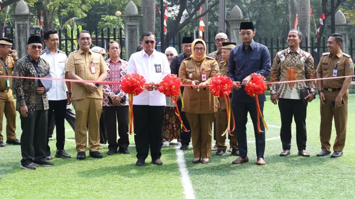 Wabup Intan Bersama Dirjen PAUD Resmikan Revitalisasi Olahraga di Sekolah Islamic Village