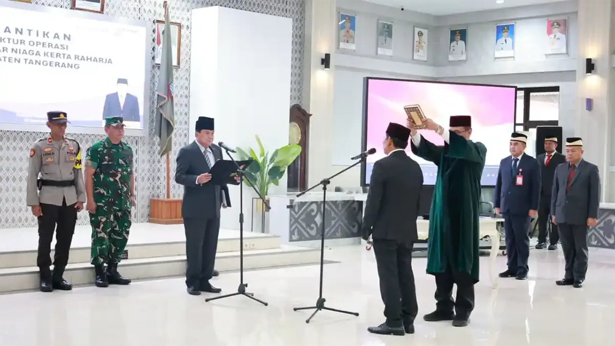 Bupati Tangerang Resmi Lantik Dirops Perumda Pasar NKR, Dorong Kerja Sama Direksi