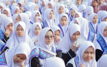 Ribuan Santri Berkumpul di Taman Elektrik, Sachrudin Sampaikan Pesan Ini